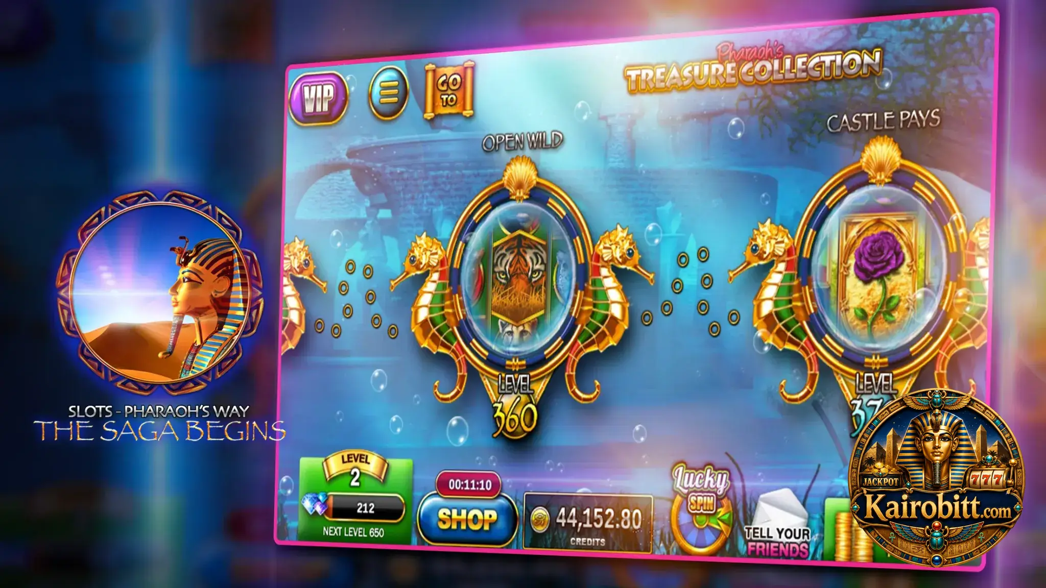Pharaoh's Way screenshot — slot reels