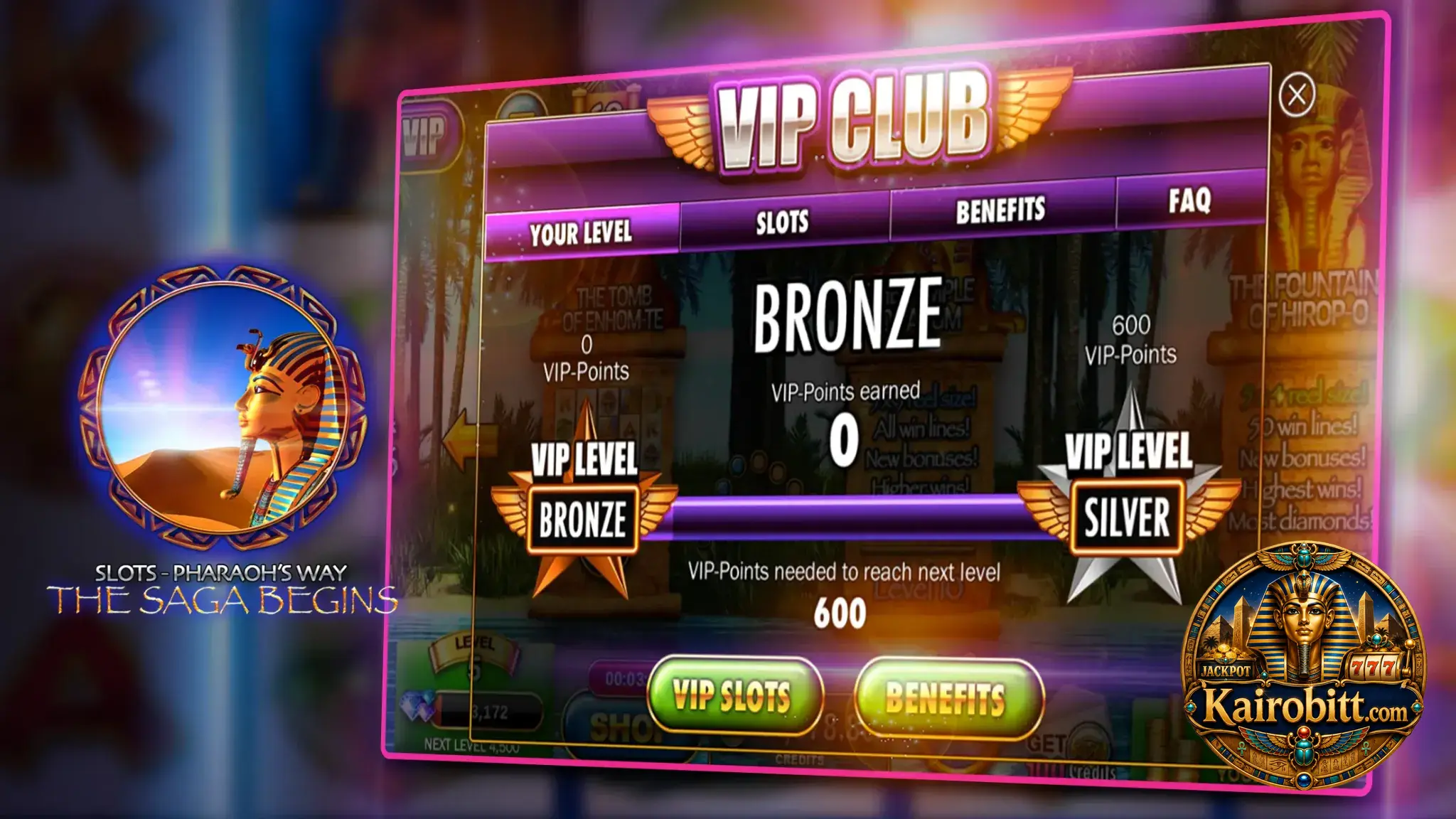 Pharaoh's Way screenshot — lobby view